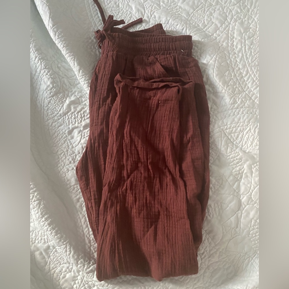 Brown, Size 30 waist/Small Linen Pants